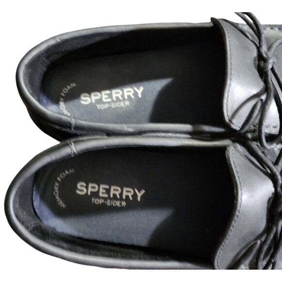 Sperry Top Sider Wave Driver 1-Eye Loafer Mocassin Black Leather Mens Size 11 - Picture 7 of 10